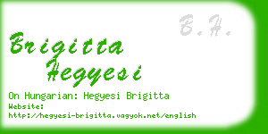 brigitta hegyesi business card